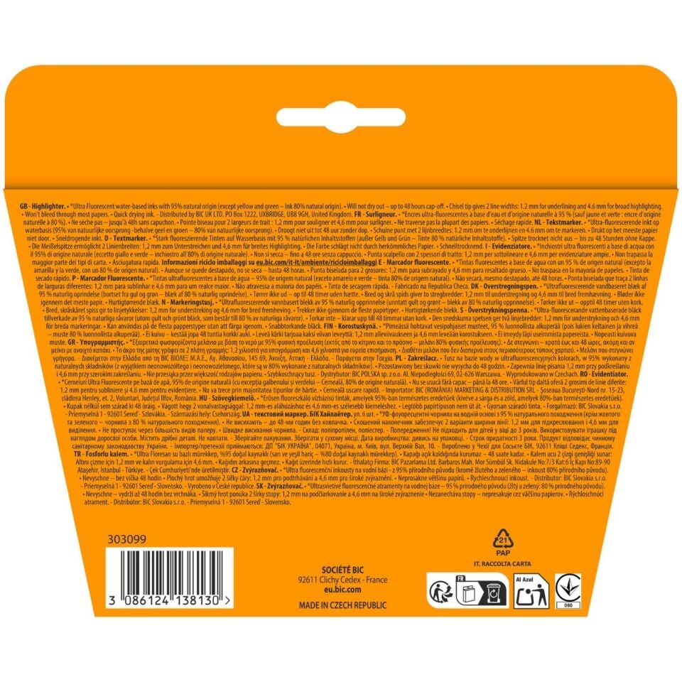 BIC Marking Flat Hıghlighter 6'lı Kutu 302808