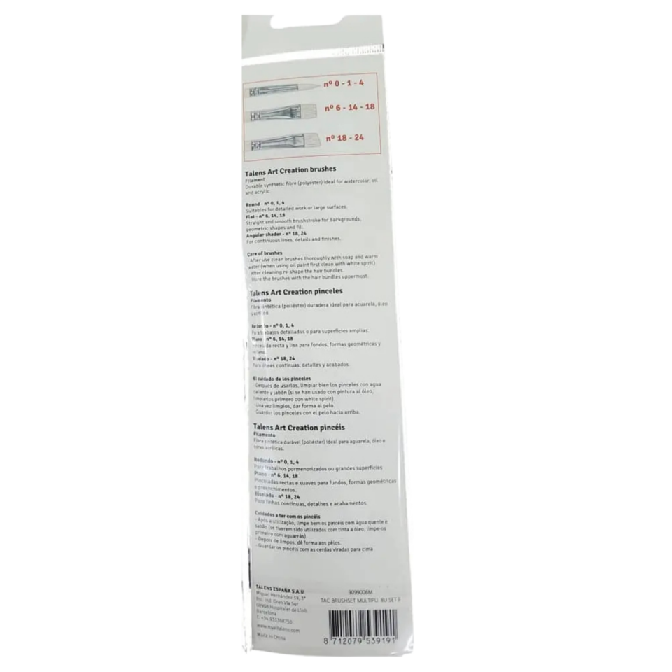 Tac Fırça Seti Çok Amaçlı. 8' li Set F