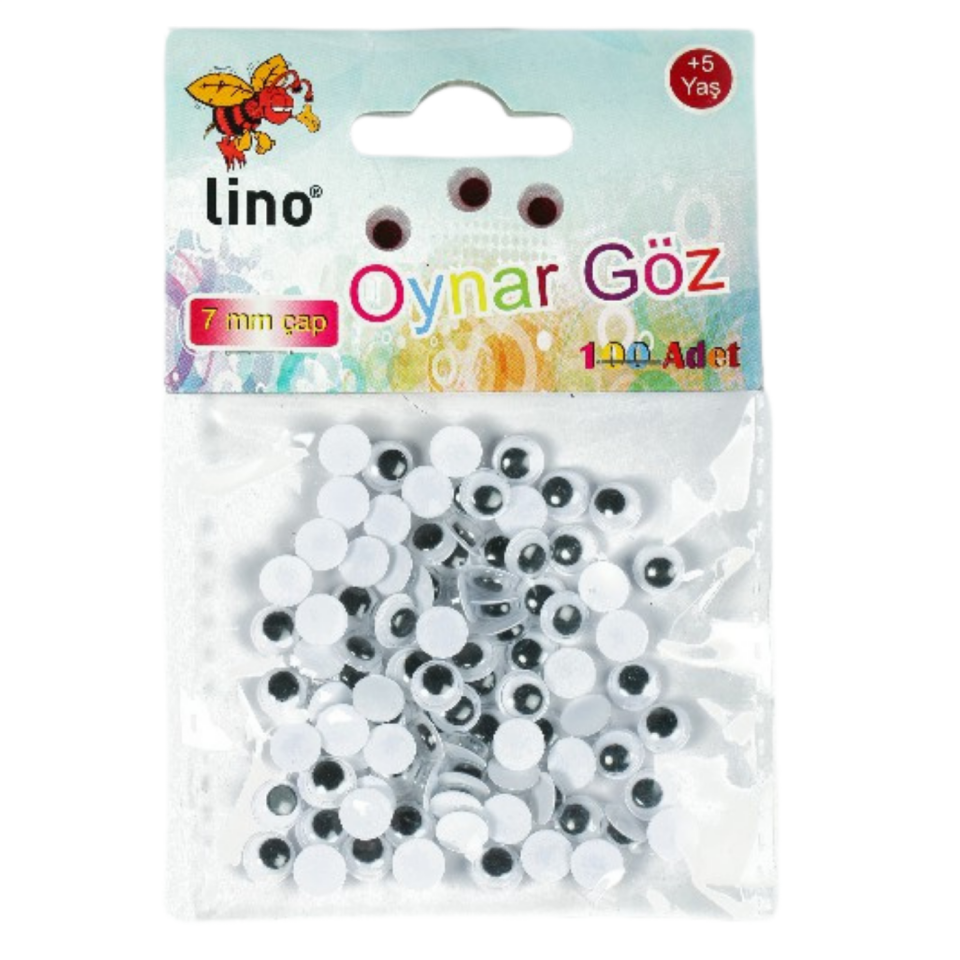 Lino RBZ-007A Oynar Göz 7mm 100 Adet