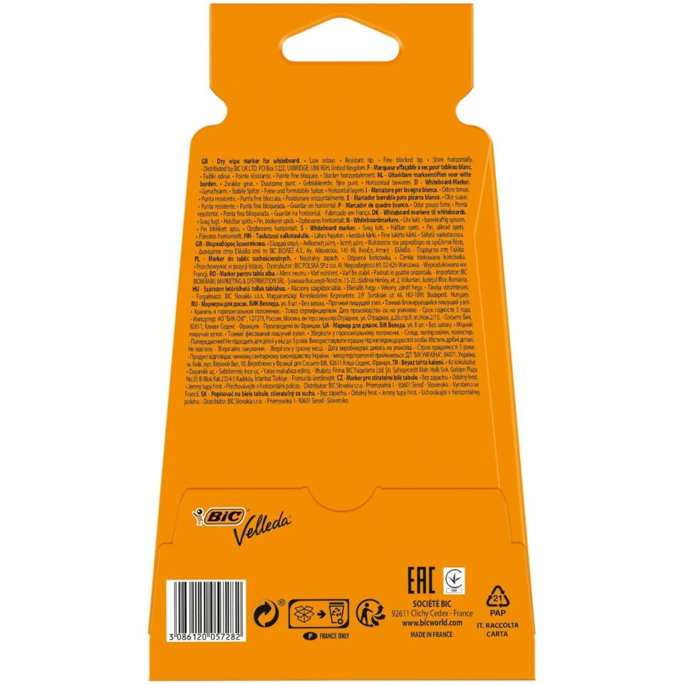 BIC Velleda 1721 Çocuk Tahta Kalemi 8'li Karton Paket Karışık 503767