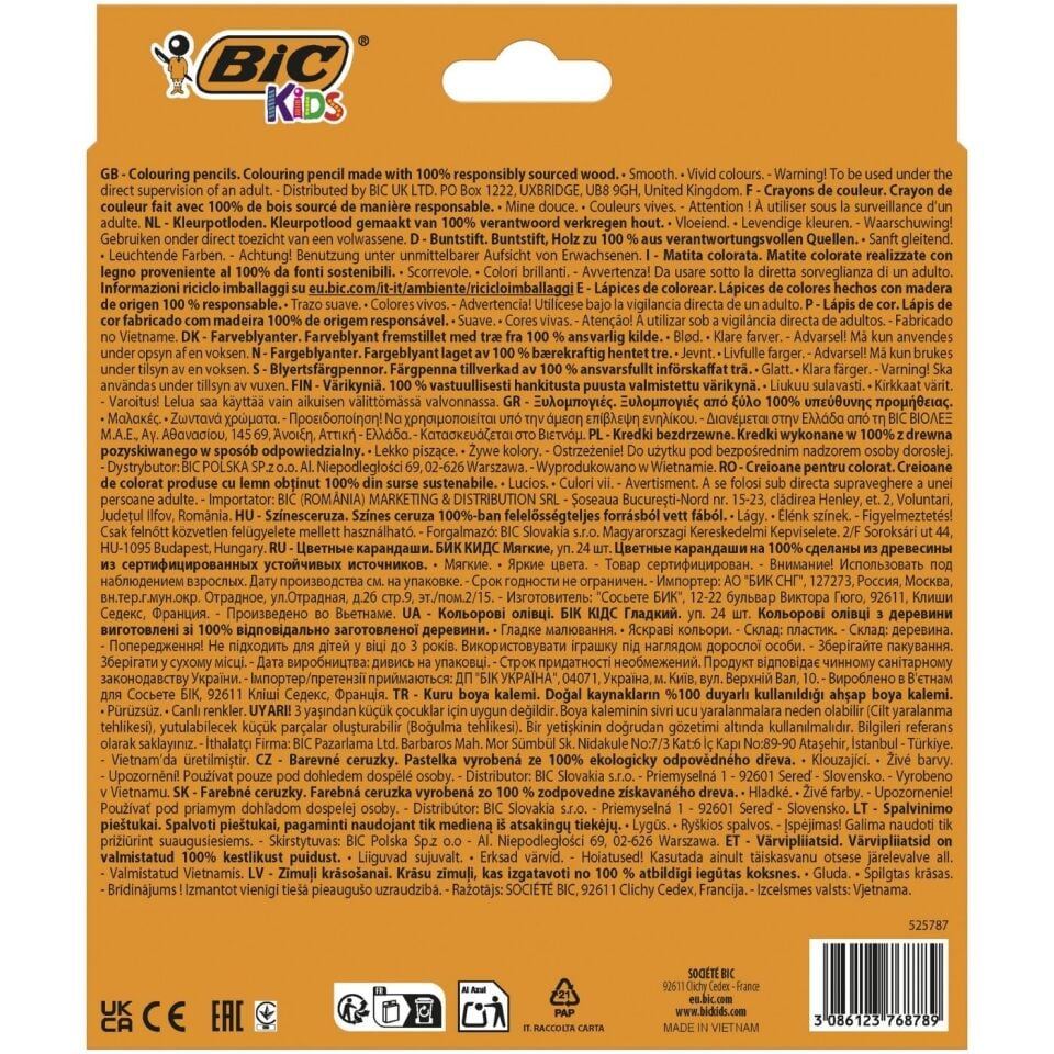 BIC Smooth Kuruboya Kalemi 24 Renk 525787
