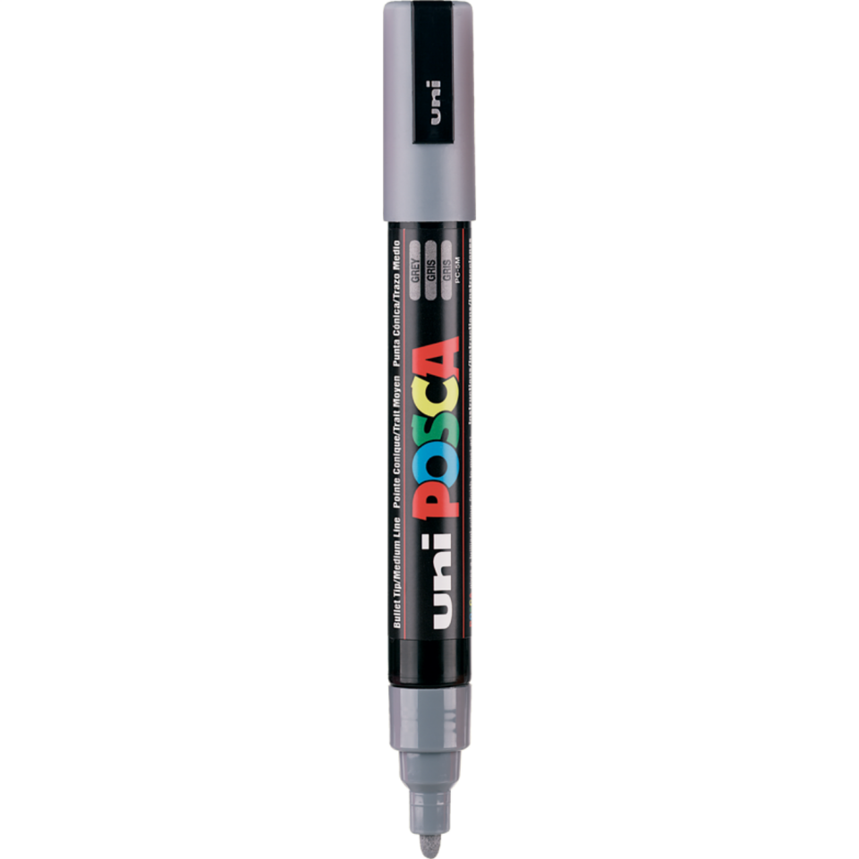 Uni Pc-5M Posca Poster Markörü Gri
