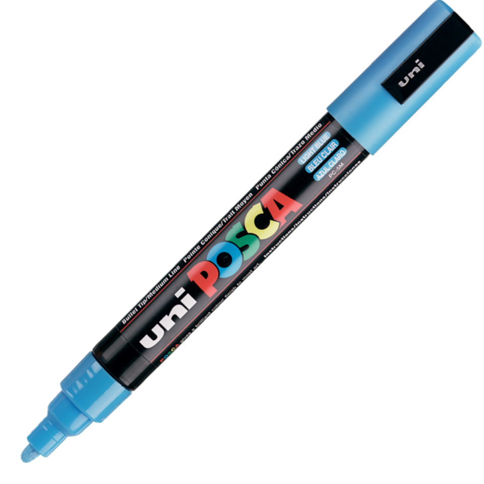 Uni Pc-5M Posca Poster Markörü Açık Mavi