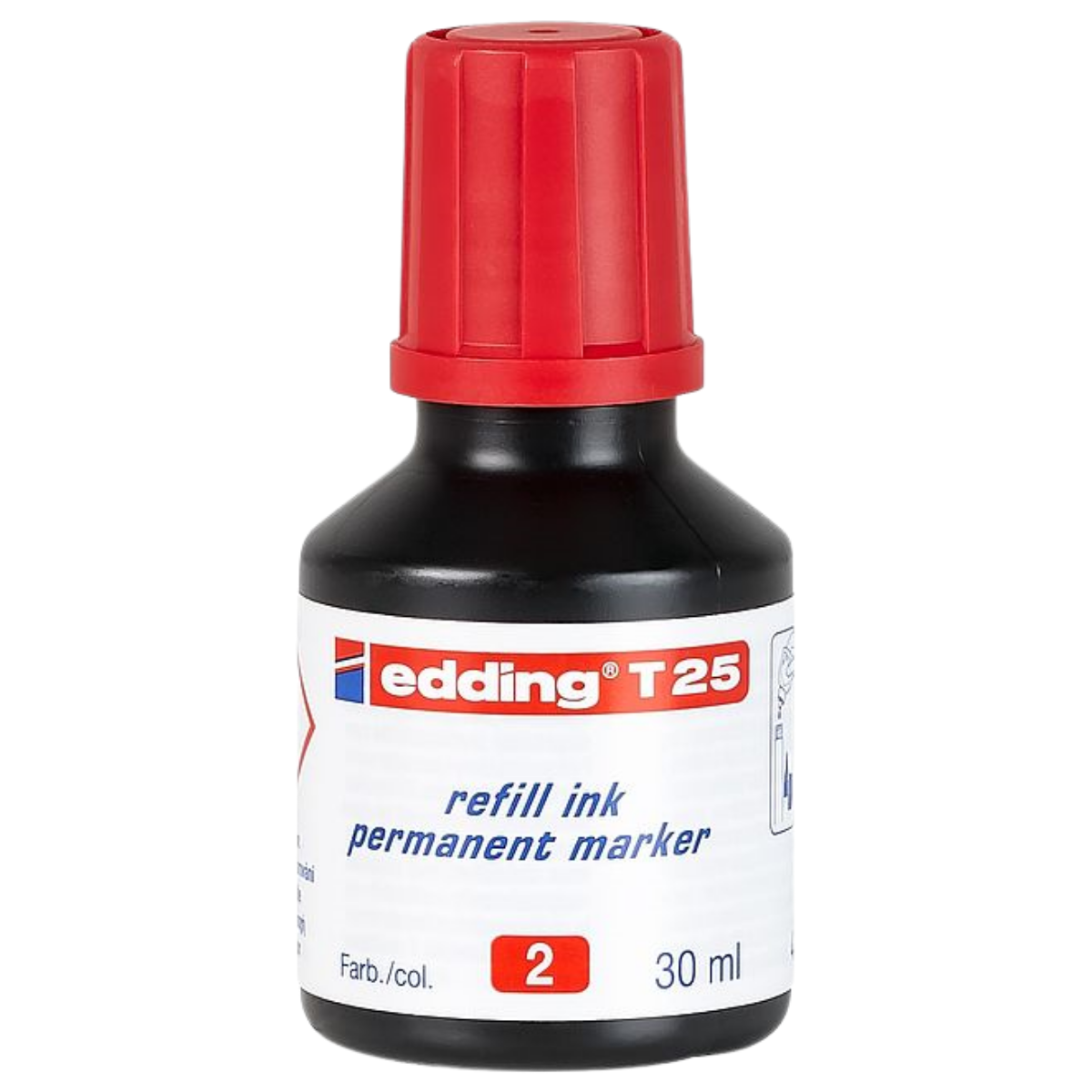Edding Mürekkep T25 Kırmızı 25Ml