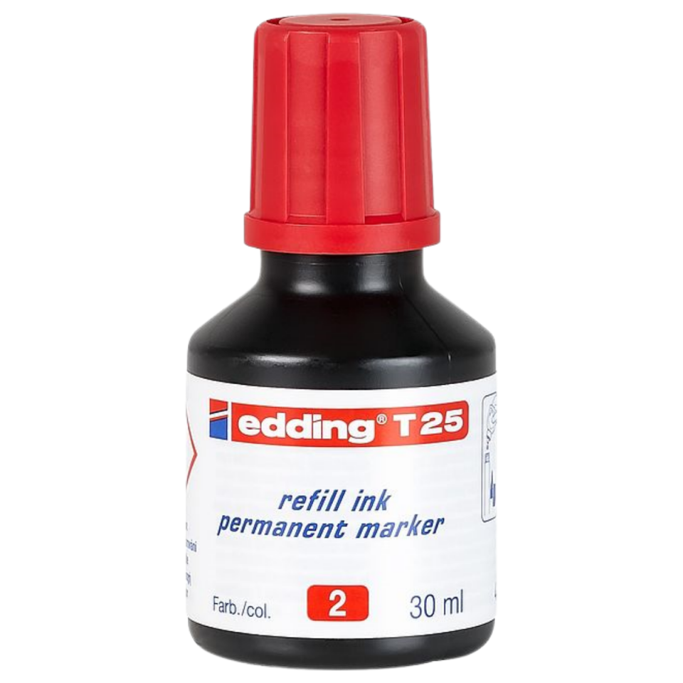 Edding Mürekkep T25 Kırmızı 25Ml