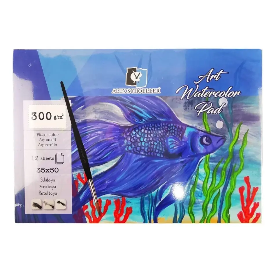 Alex Schoeller Alx­8851 Art Suluboya Resim Defteri 300gr 35x50 12Yp