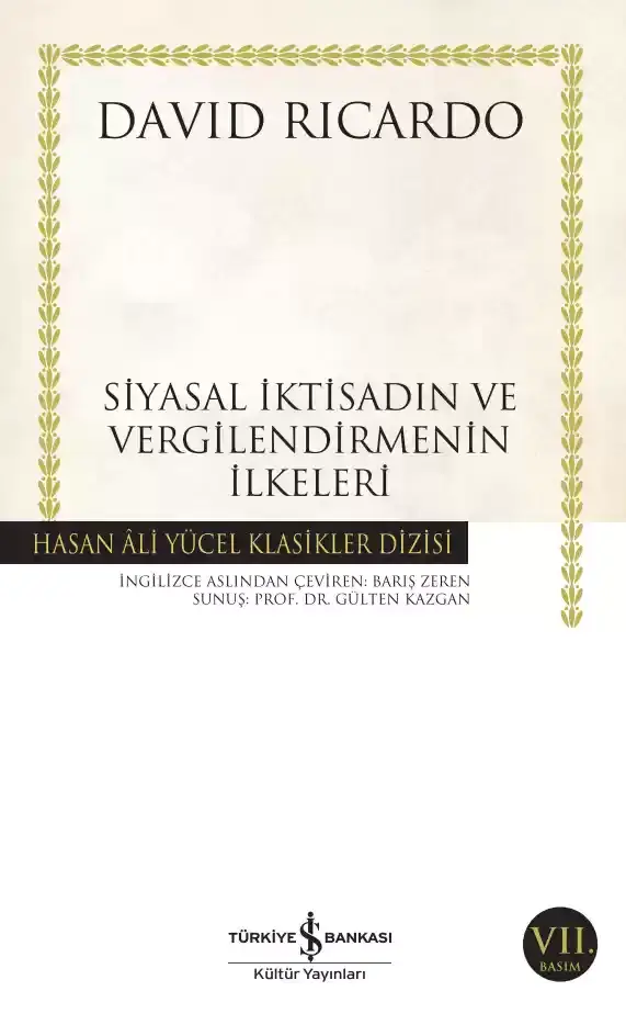 Siyasal İktisadın ve Vergilendirmenin İlkeleri