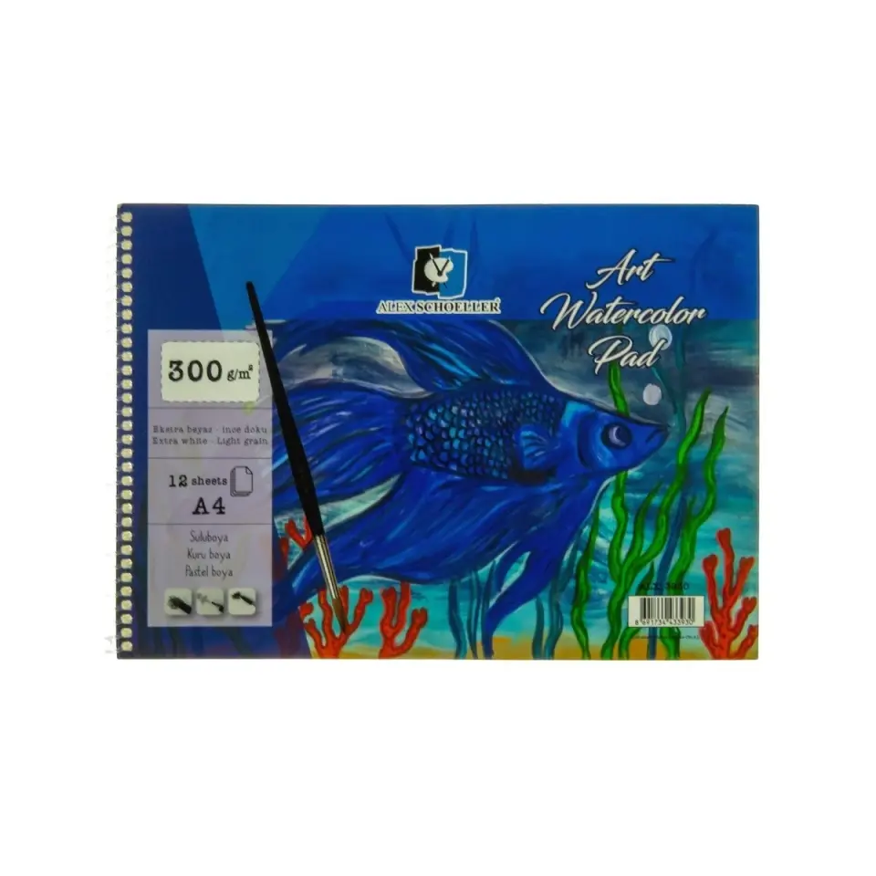 Alex Schoeller Alx­3930 Art Sluboya Resim Defteri A4 300gr 12Yp