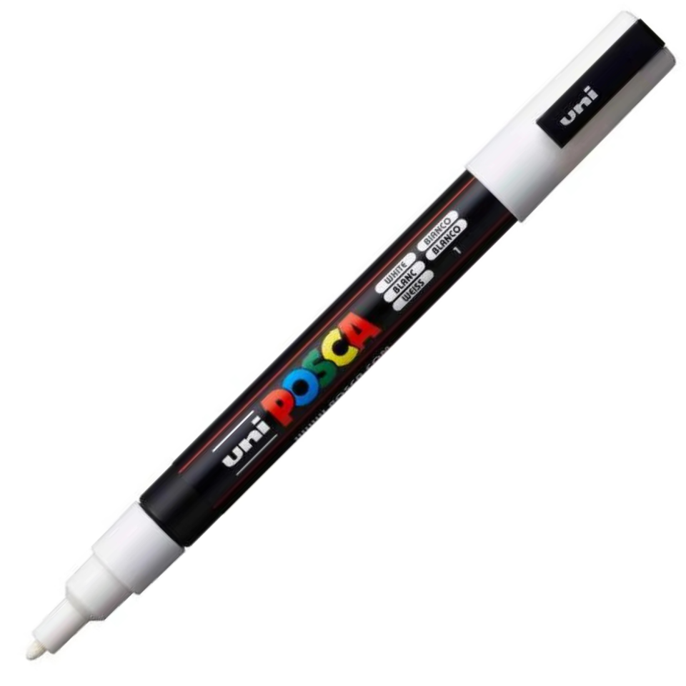Uni Pc-3M Posca Poster Markörü Beyaz