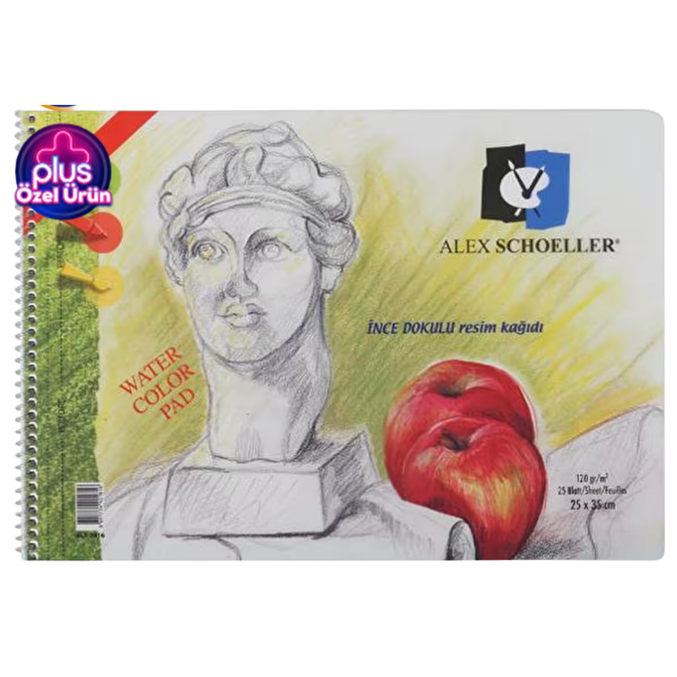 Alex Schoeller Alx­826 Spiralli Resim Defteri 25x35 120gr 15Yp