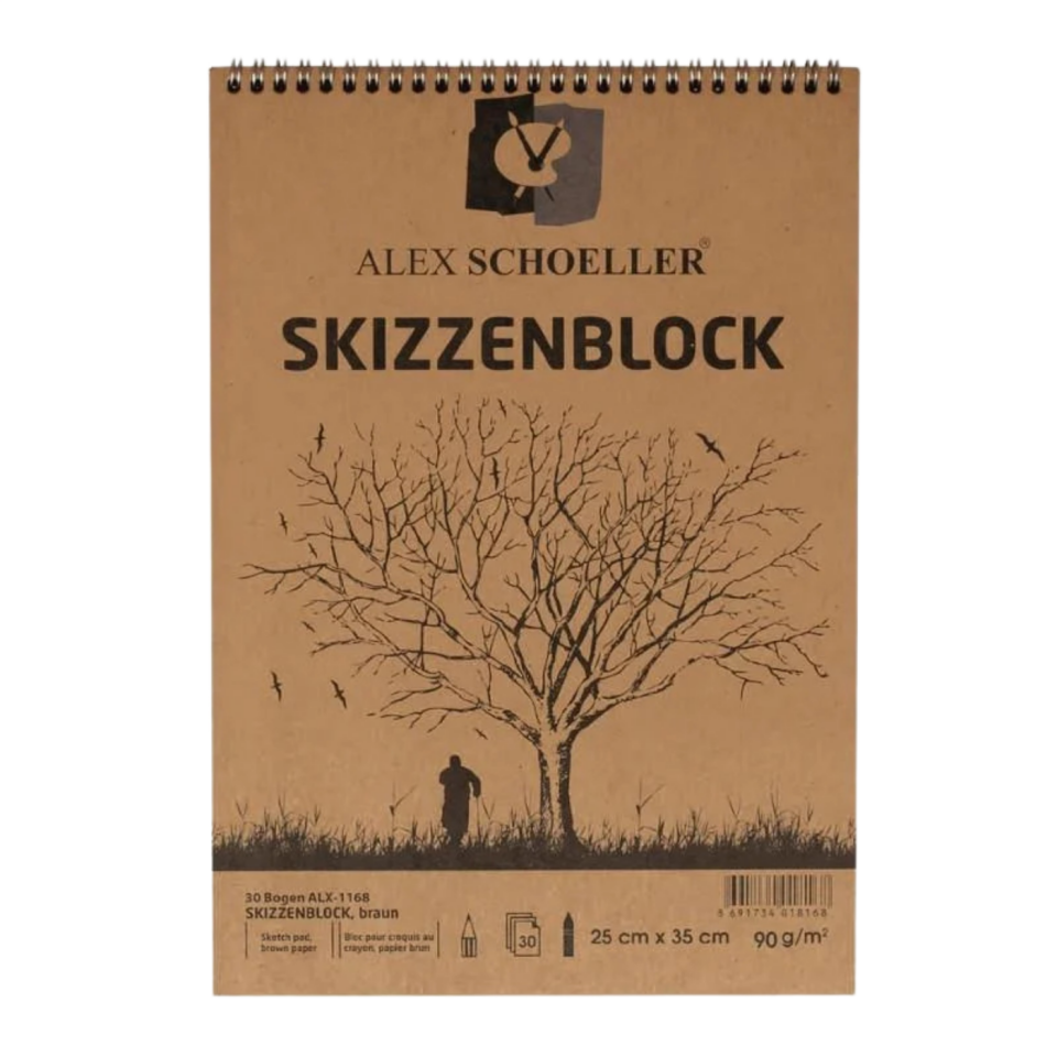 Alex Schoeller Alx­1168 Spiralli Kraft Resim Defteri 25x35 30Yp