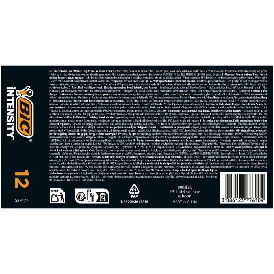 BIC Intensıty Paınt Marker Siyah 527477