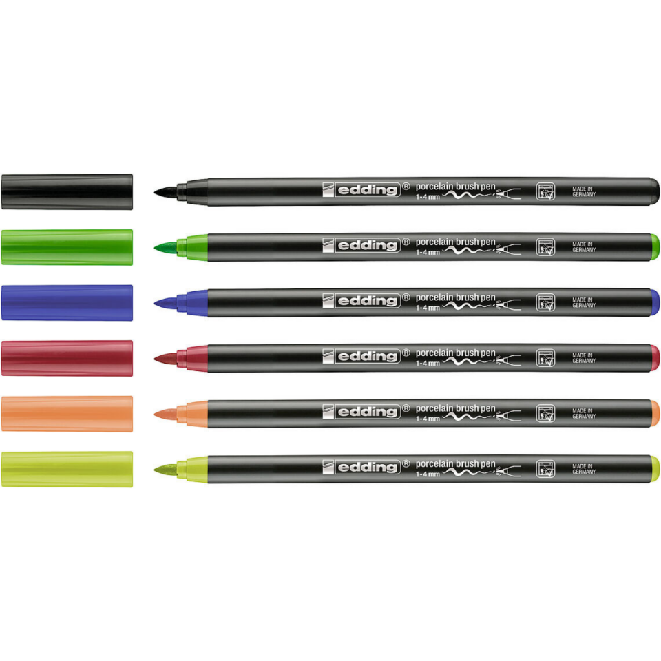 Edding Porselen Kalemi Canlı Renkler 6'lı 4200