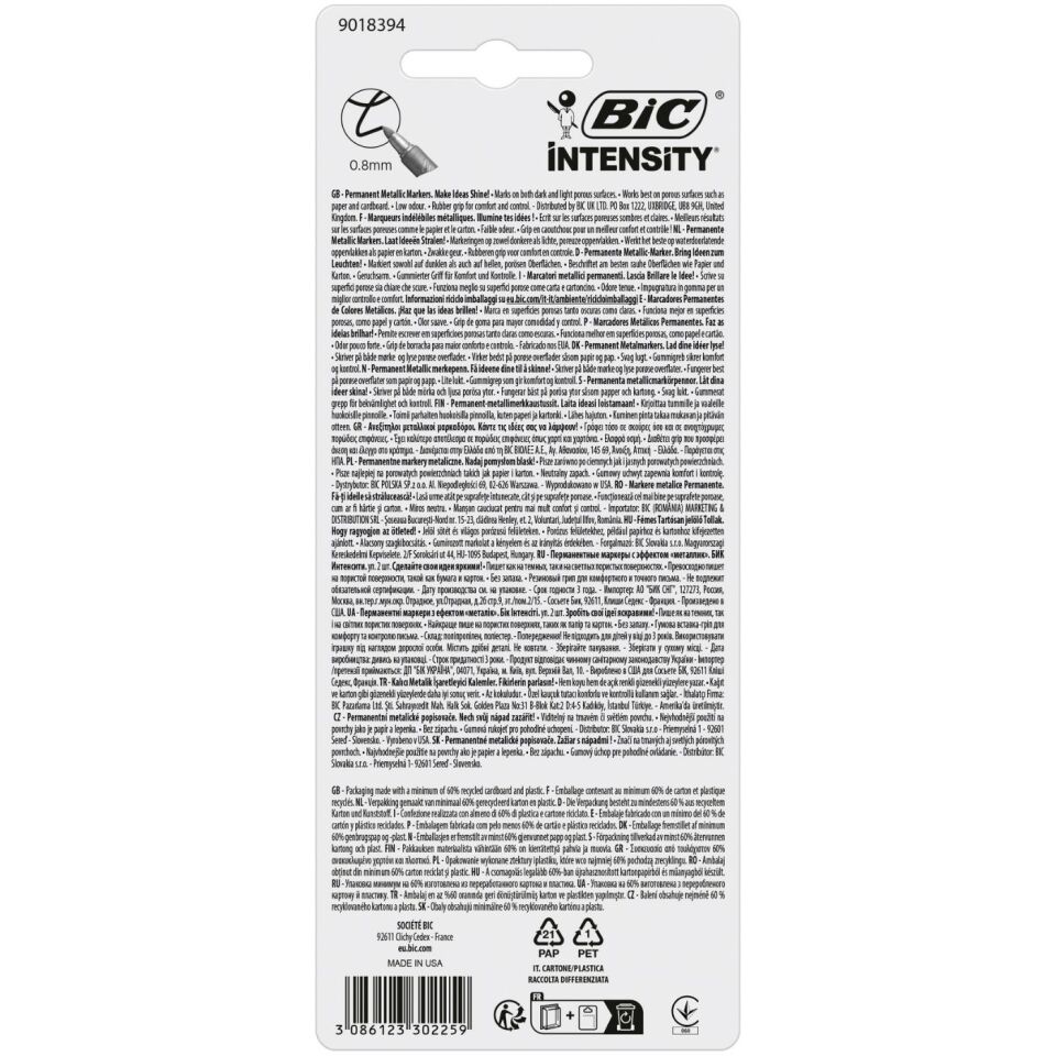 BIC Intensıty Permanent Markör Altın Gümüş 2'li 900340