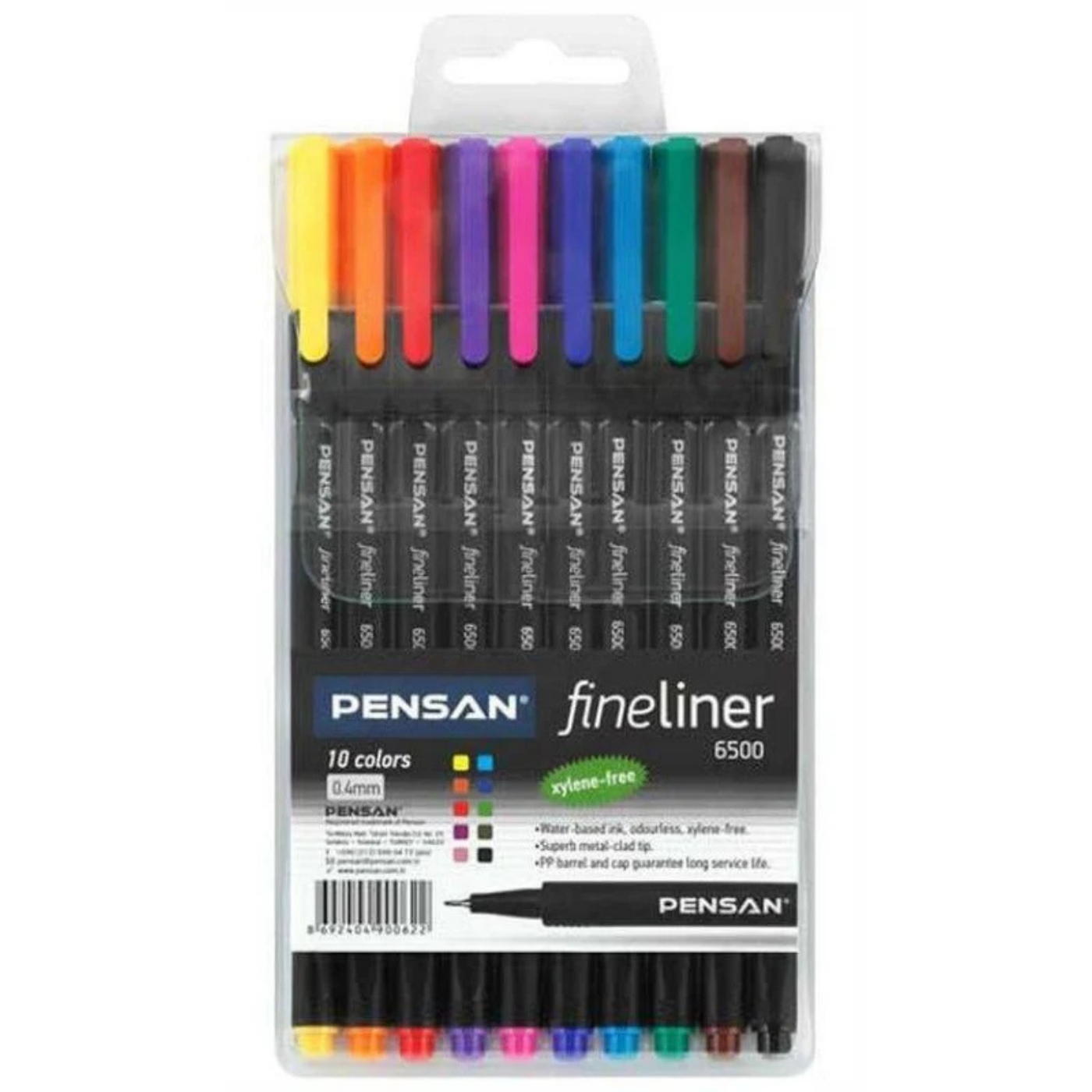 Pensan Fineliner 0.4 mm 10'lu Plastik Kutulu 6500 Hp