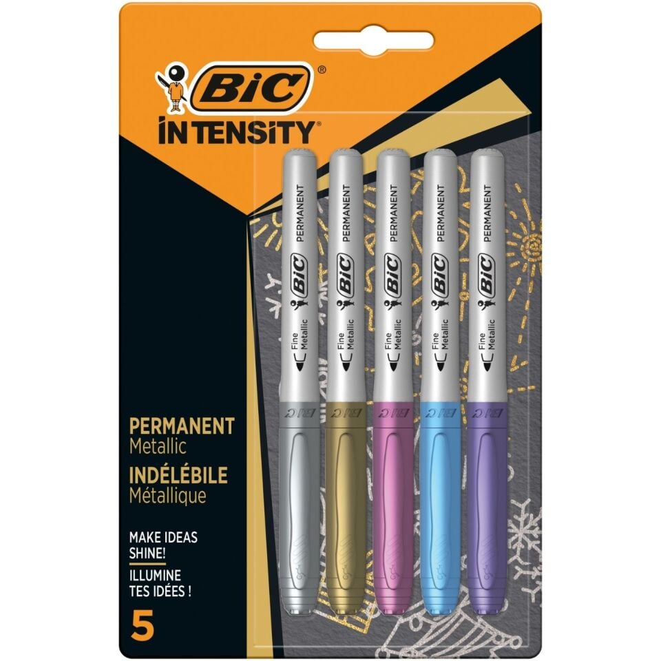 BIC Intensıty Permanent Markör 5'li Blister Metalik Renkler
