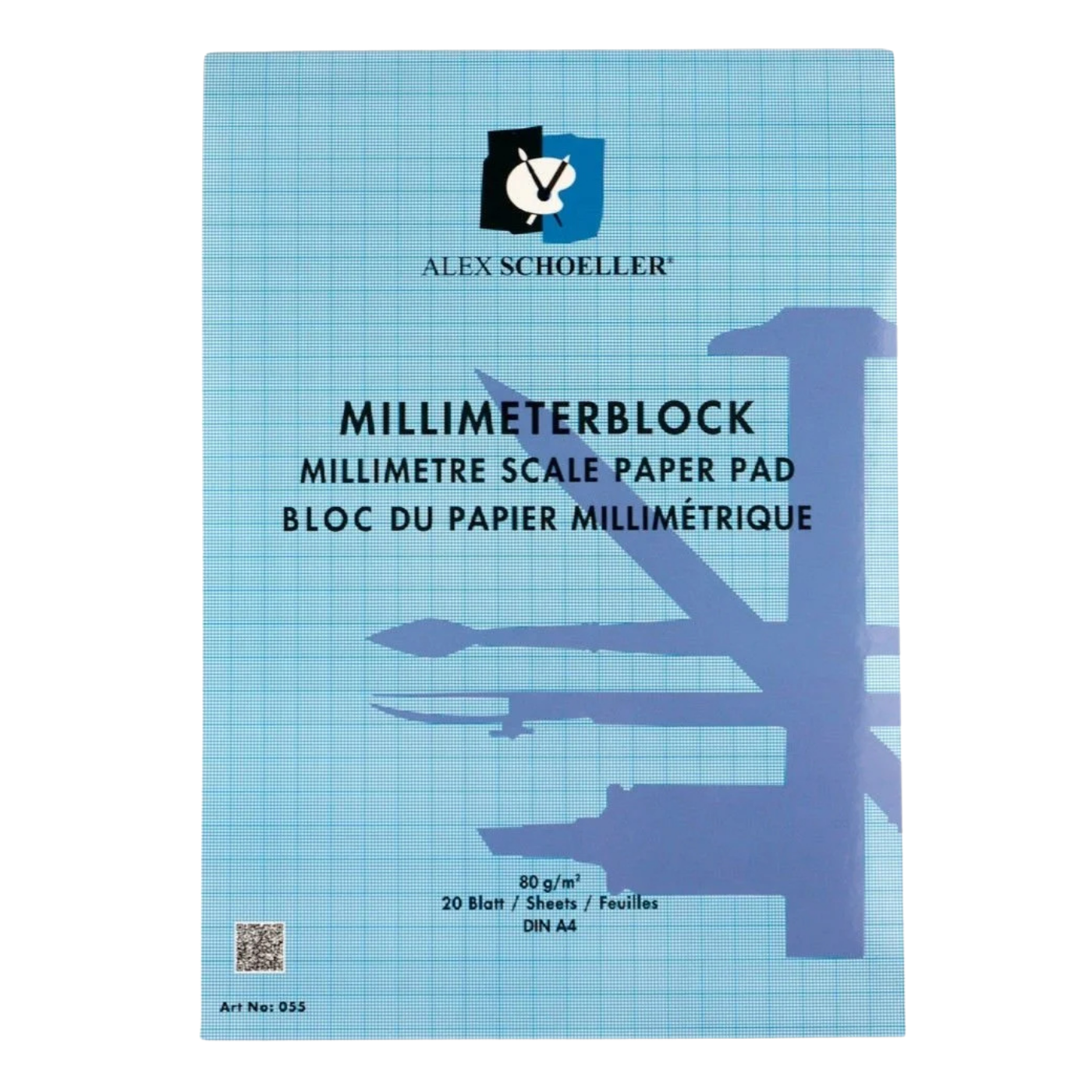 Alex Scholler Alx­055 Milimetrik Blok A4 20Yp  Mavi