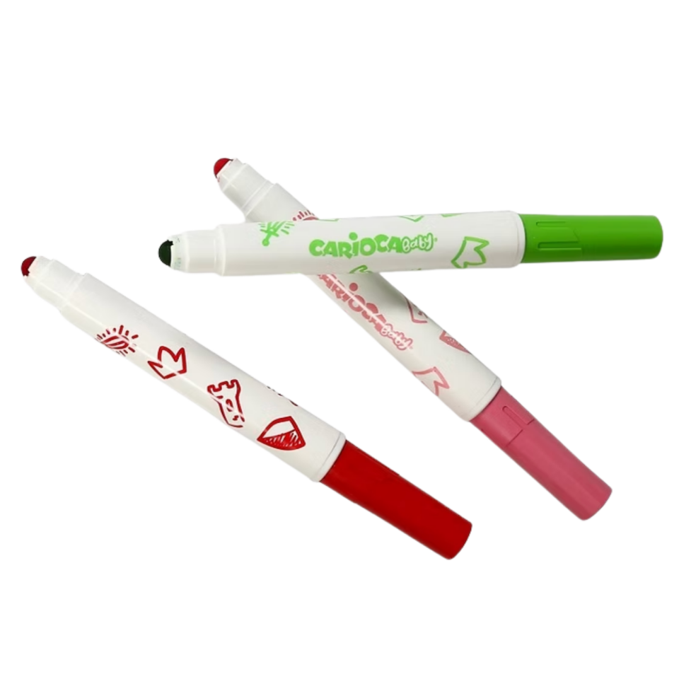 Carioca Jumbo Bebek Süper Yıkanabilir Keçeli Boya Kalemi 12'li + 2 Yaş 42814