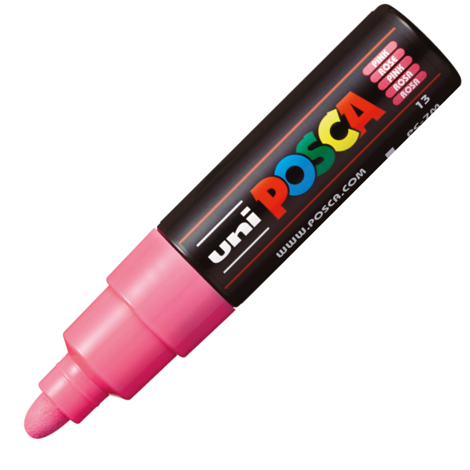 Uni Pc-7M Posca 4.5-5.5 Su Bazlı Poster Markörü Pembe