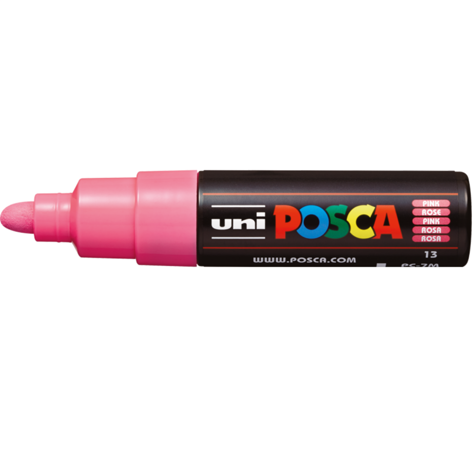 Uni Pc-7M Posca 4.5-5.5 Su Bazlı Poster Markörü Pembe