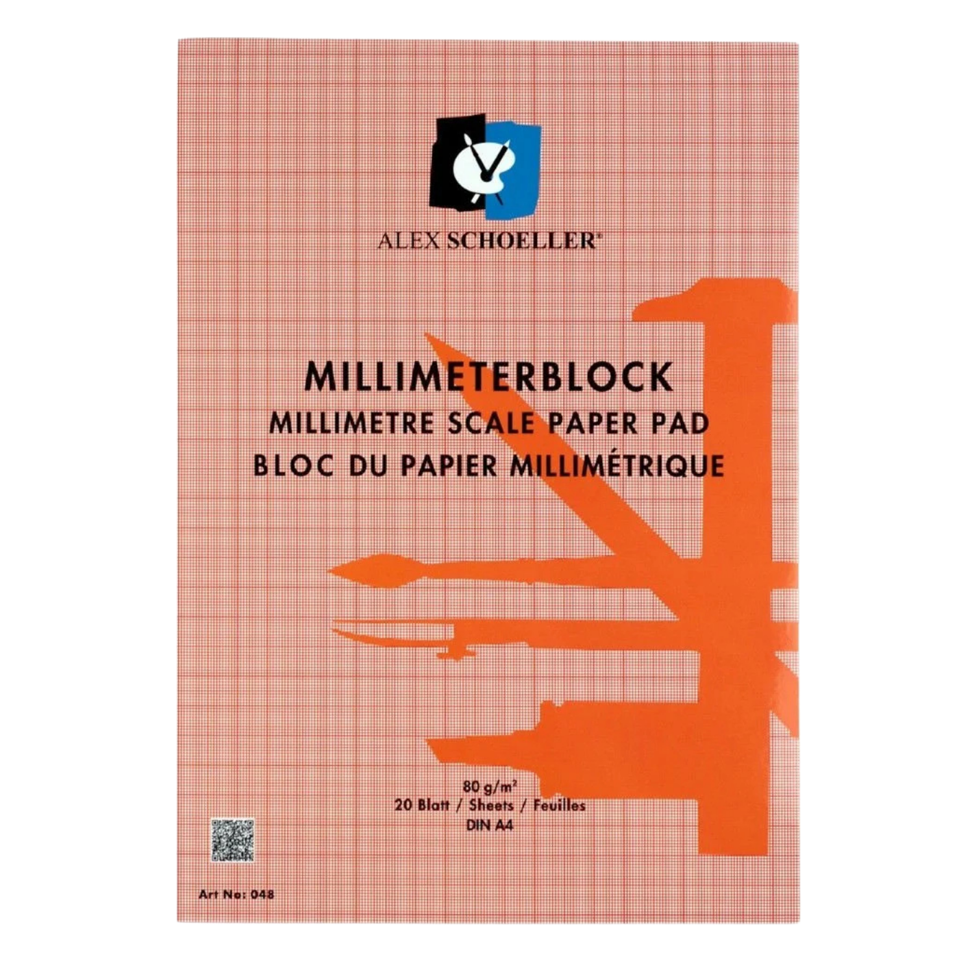 Alex Scholler Alex Alx­048 Milimetrik Blok A4 20Yp  Kırmızı