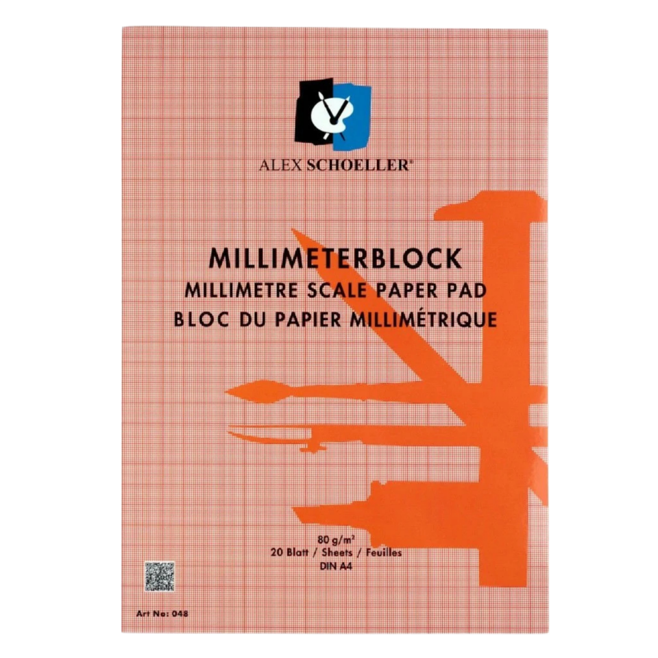 Alex Scholler Alex Alx­048 Milimetrik Blok A4 20Yp Kırmızı