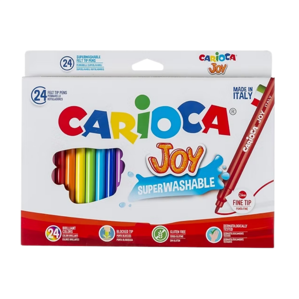 Carioca Joy Süper Yıkanabilir Keçeli Boya Kalemi 24’lü 40615