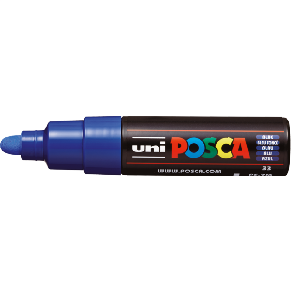 Uni Pc-7M Posca 4.5-5.5 Su Bazlı Poster Markörü Mavi