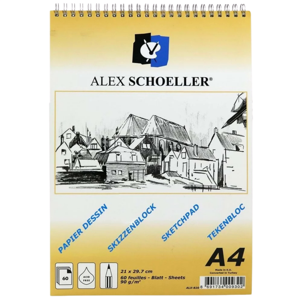 Alex Scholler Alx­820 Spr Eskiz Blok 90Gr A4  60Yp Dik