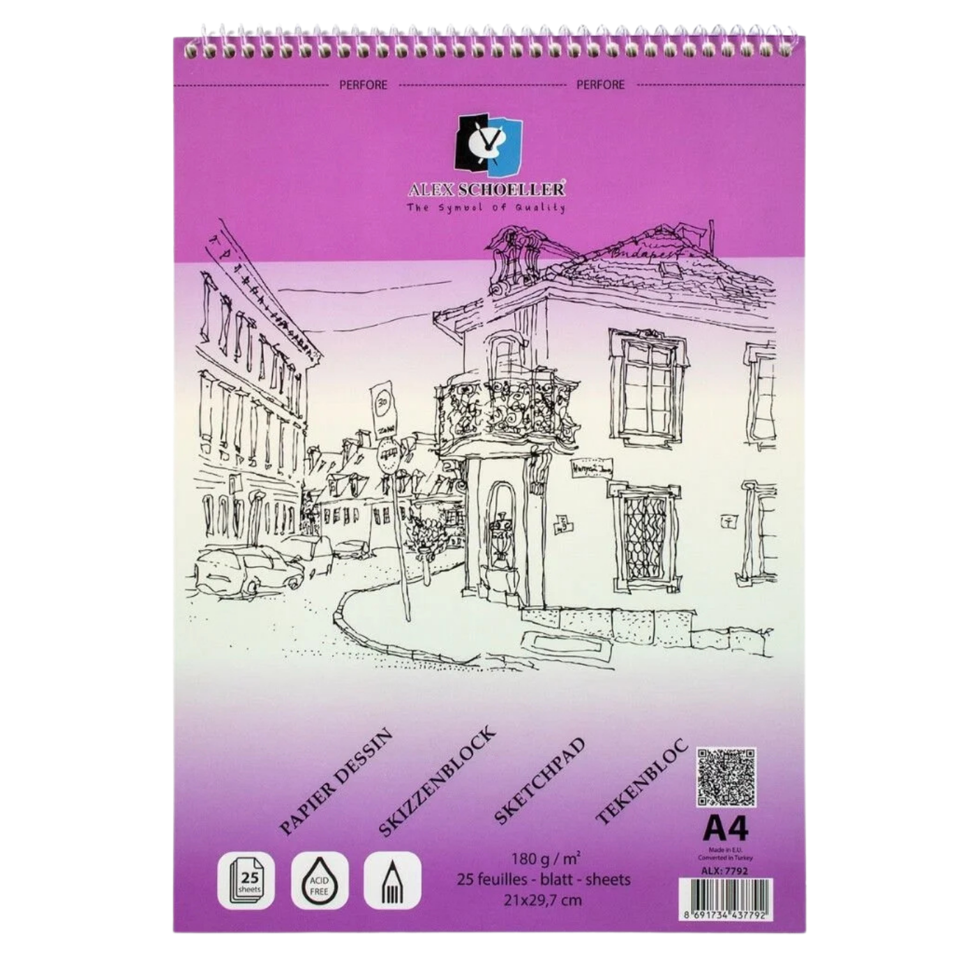 Alex Scholler Alx­7792 Spr Eskiz Blok A4 180Gr 25Yp