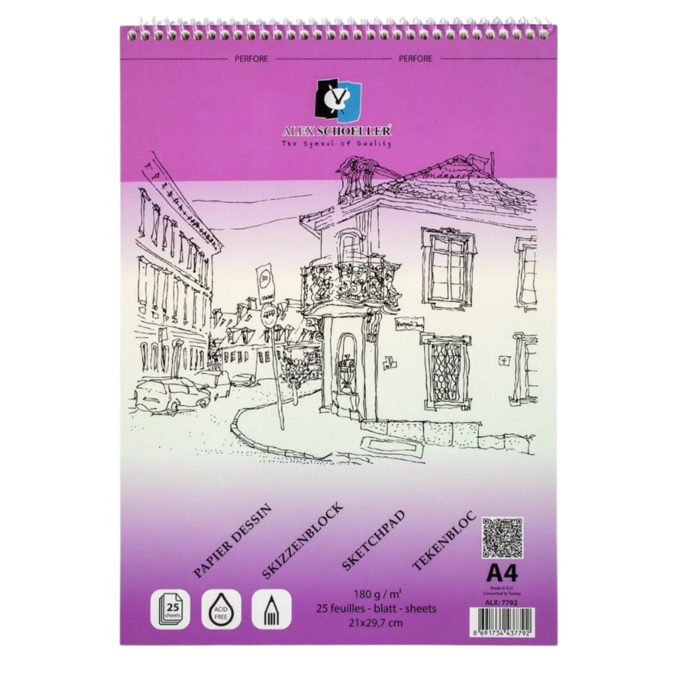Alex Scholler Alx­7792 Spr Eskiz Blok A4 180gr 25Yp