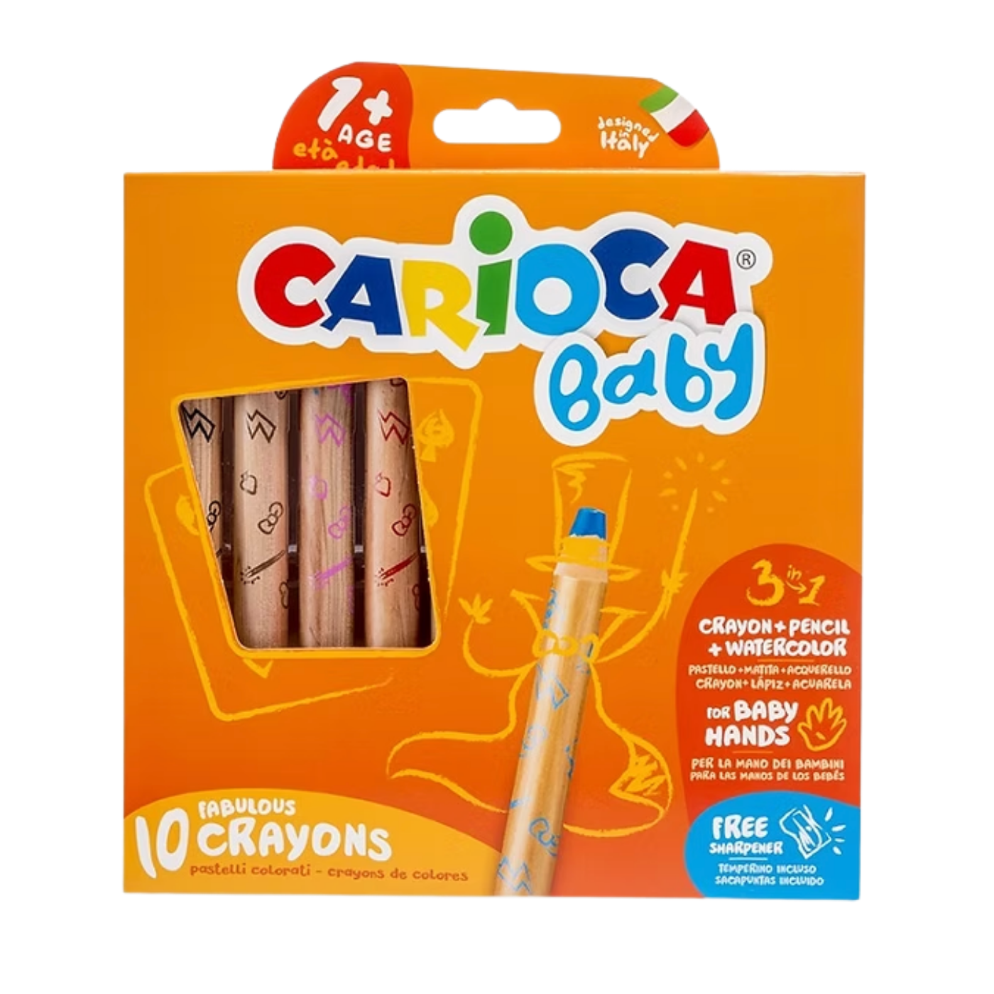 Carioca Teddy Jumbo Bebek Süper Yıkanabilir Keçeli Boya Kalemi 10'lu 42818