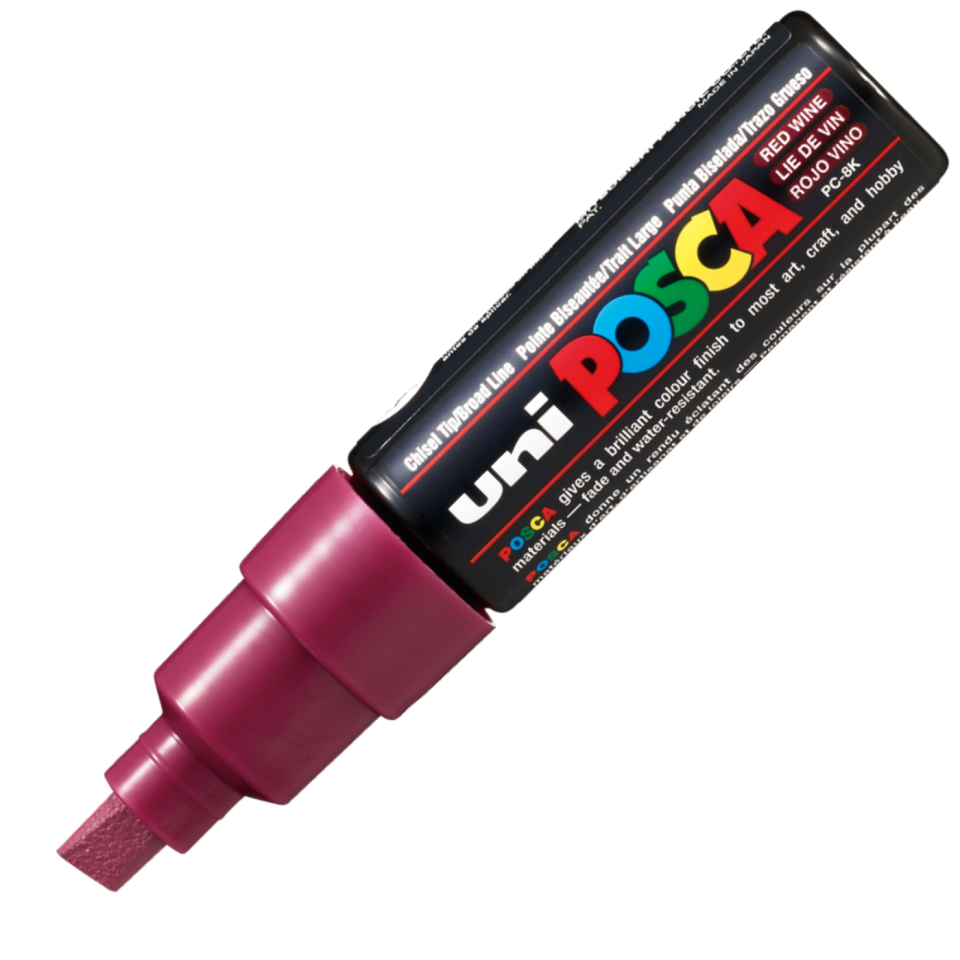 Uni Pc-8K Posca Su Bazlı Poster Markörü Ş.Kırmızı