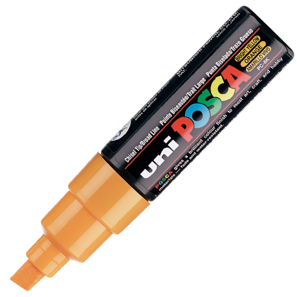 Uni Pc-8K Posca Su Bazlı Poster Markörü Bright Sarı