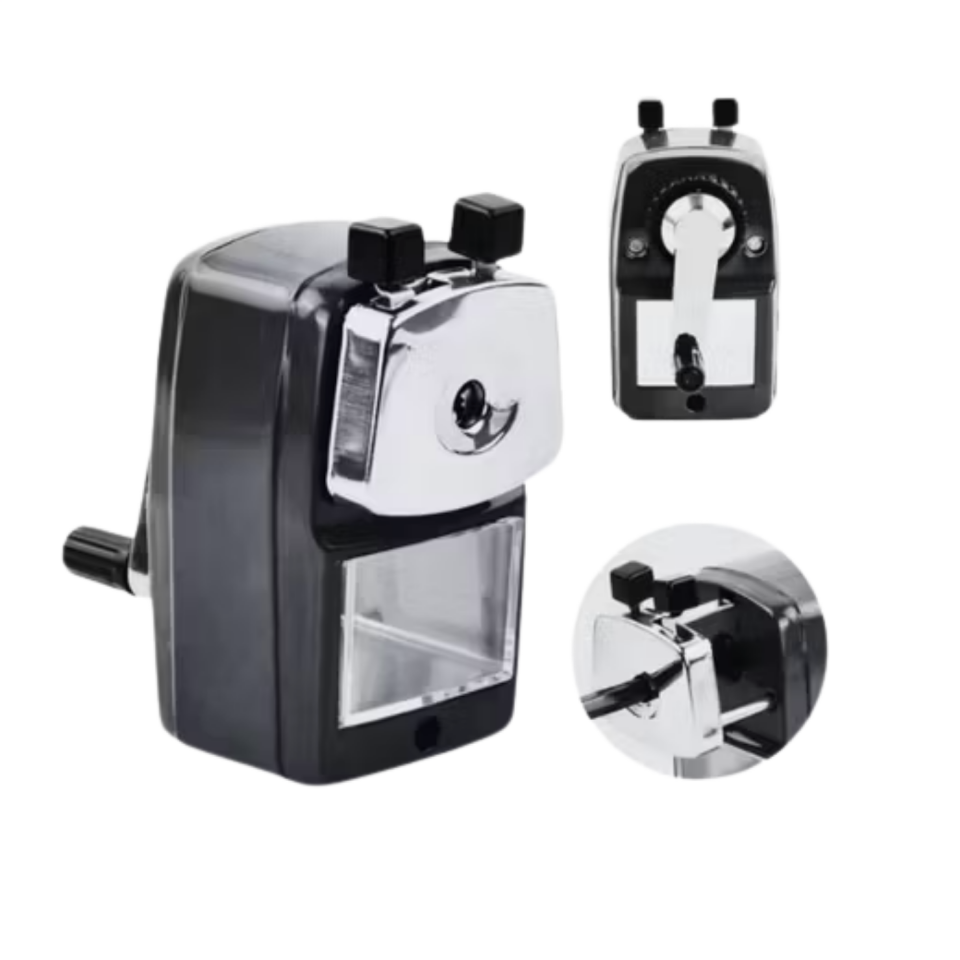 Mas 6732 Kalemtıraş Kollu Masa Tipi Büyük Metal Siyah