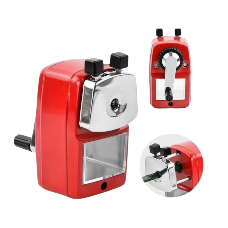 Mas 6732 Kalemtıraş Kollu Masa Tipi Büyük Metal Kırmızı