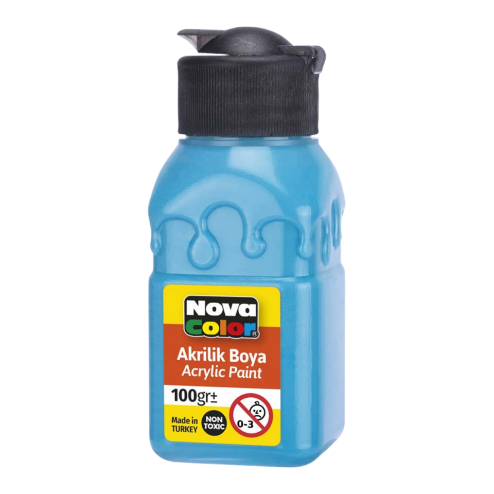 Nova Color Nc-2025 Akrilik Boya Şişe 100Gr Turkuaz