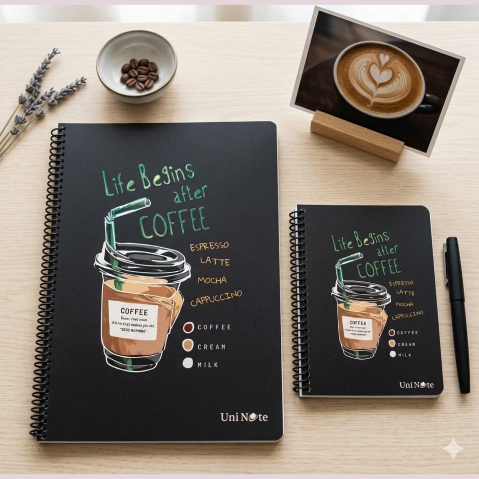 UniNote Coffee A4 Sp.Pp Kapak 72 Yp. Kareli Defter
