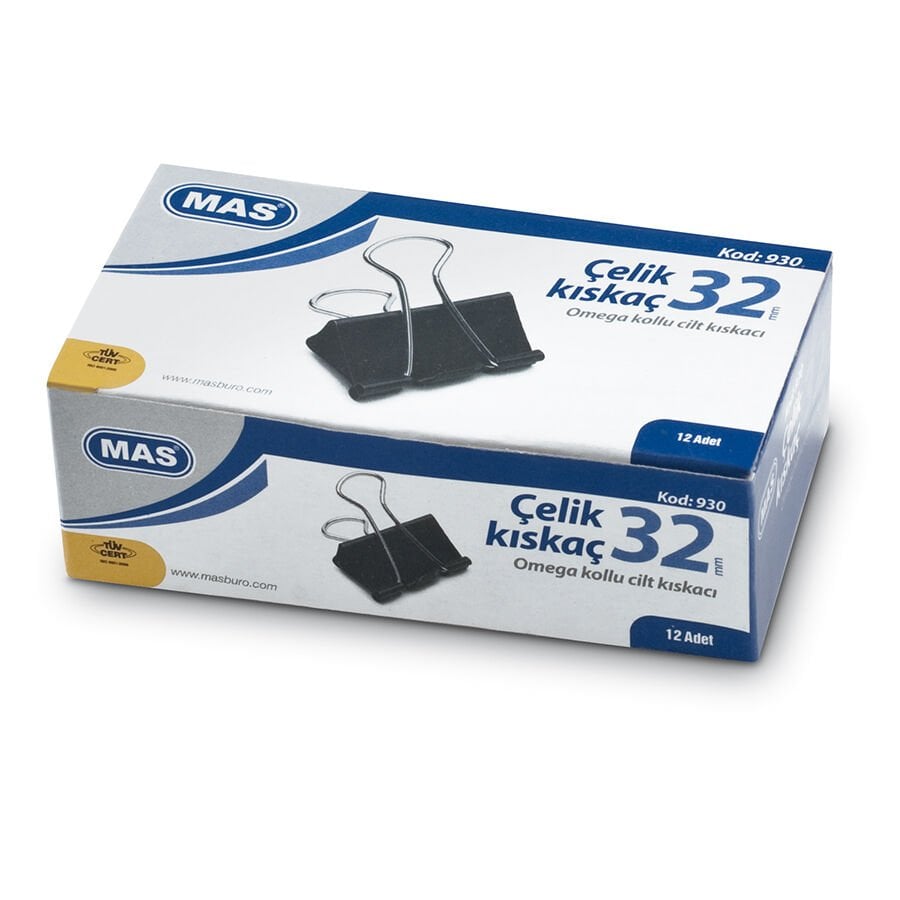 Mas 0930 Omega Kıskaç Çelik 32mm  12'li Paket