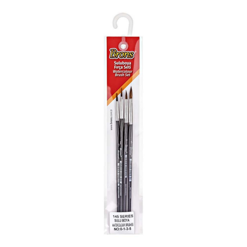 Brons Br-616 Suluboya Fırçası 4Lü Set 0-1-3-5