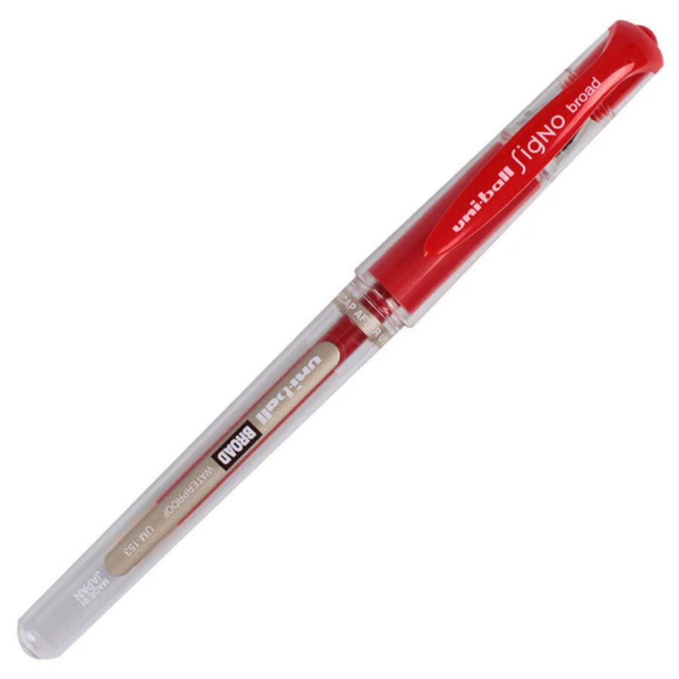 Uni-Ball UM-153 Signo Broad İmza Kalemi 1.0mm Kırmızı
