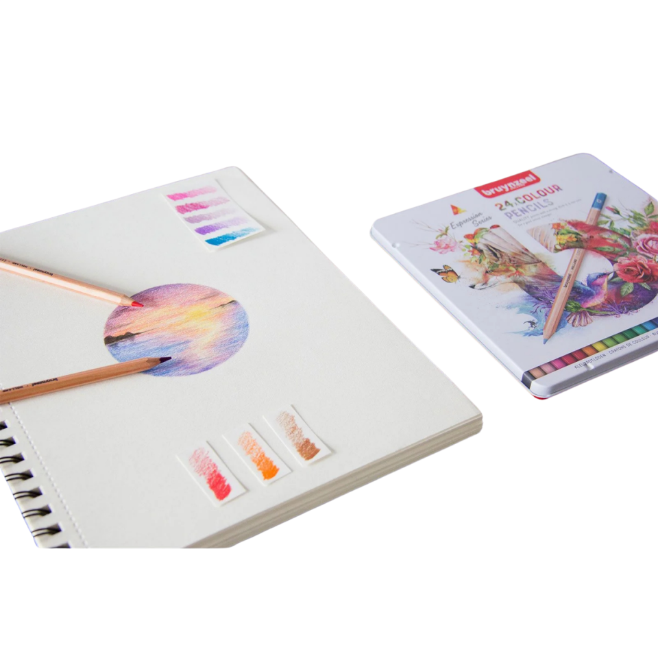 Bruynzeel Expression Renkli Kalem Seti 24 Renk Metal Kutu 60312024