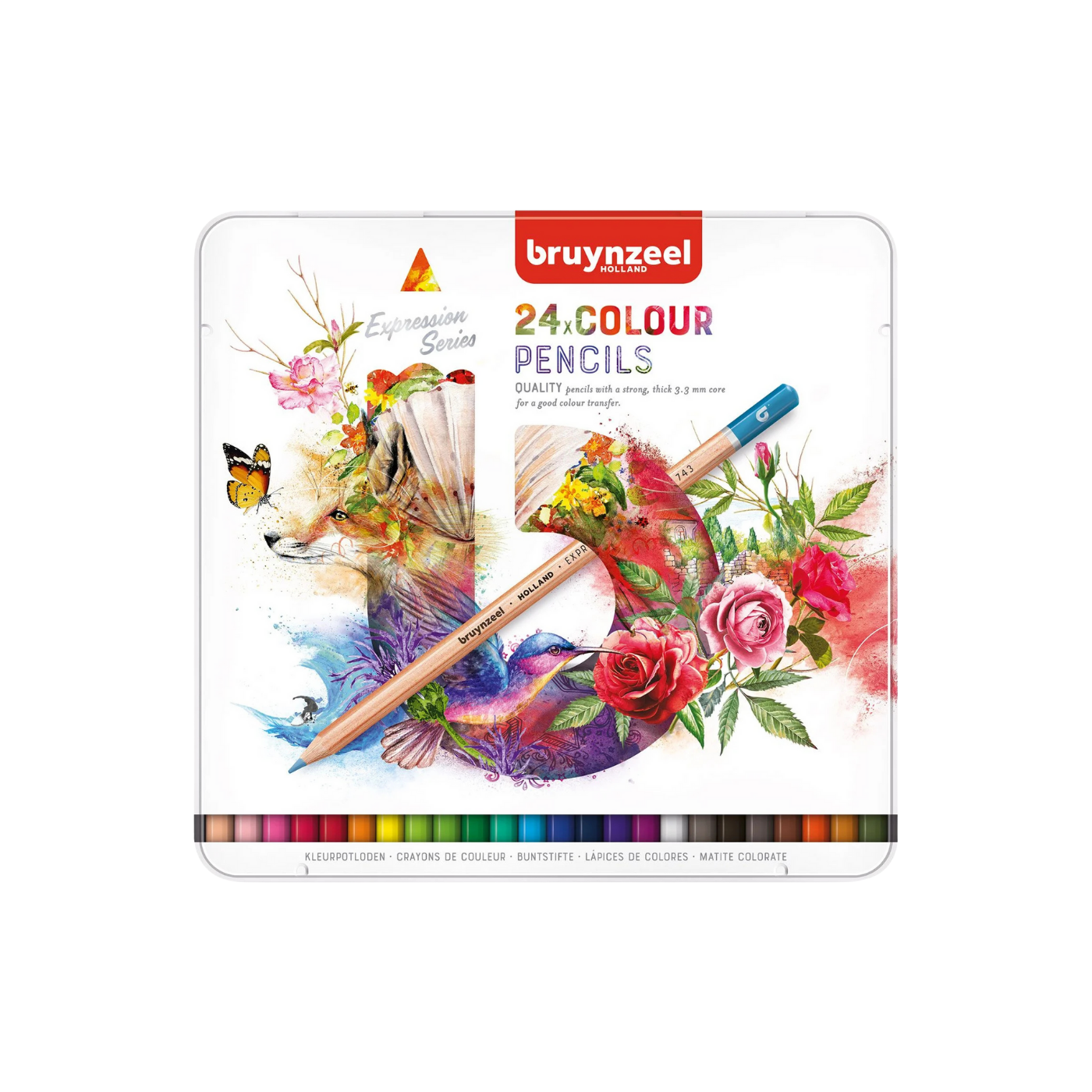 Bruynzeel Expression Renkli Kalem Seti 24 Renk Metal Kutu 60312024