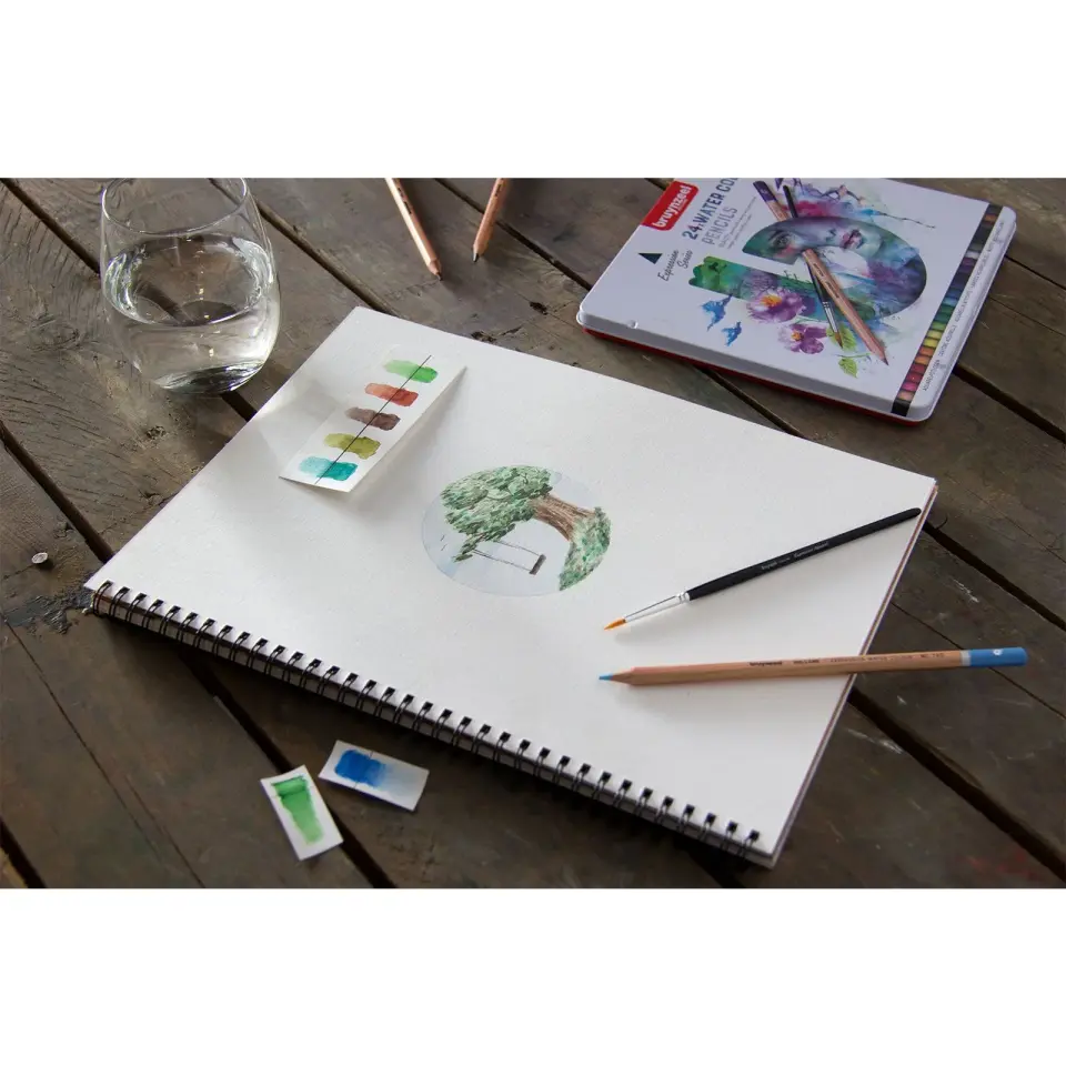 Bruynzeel Expression Aquarelle Boya Kalem 24 Renk Metal Kutu 60313024