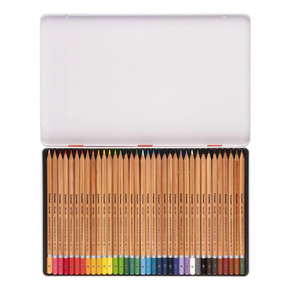 Bruynzeel Expression Aquarelle Boya Kalem 36 Renk Metal Kutu 60313036