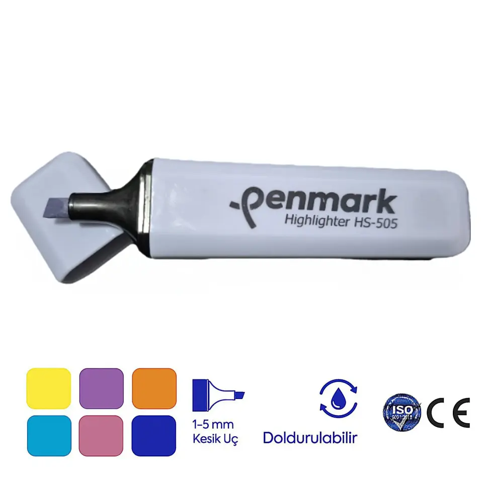 Penmark HS-505-21 Tropik Fosforlu Light Gri Kalem