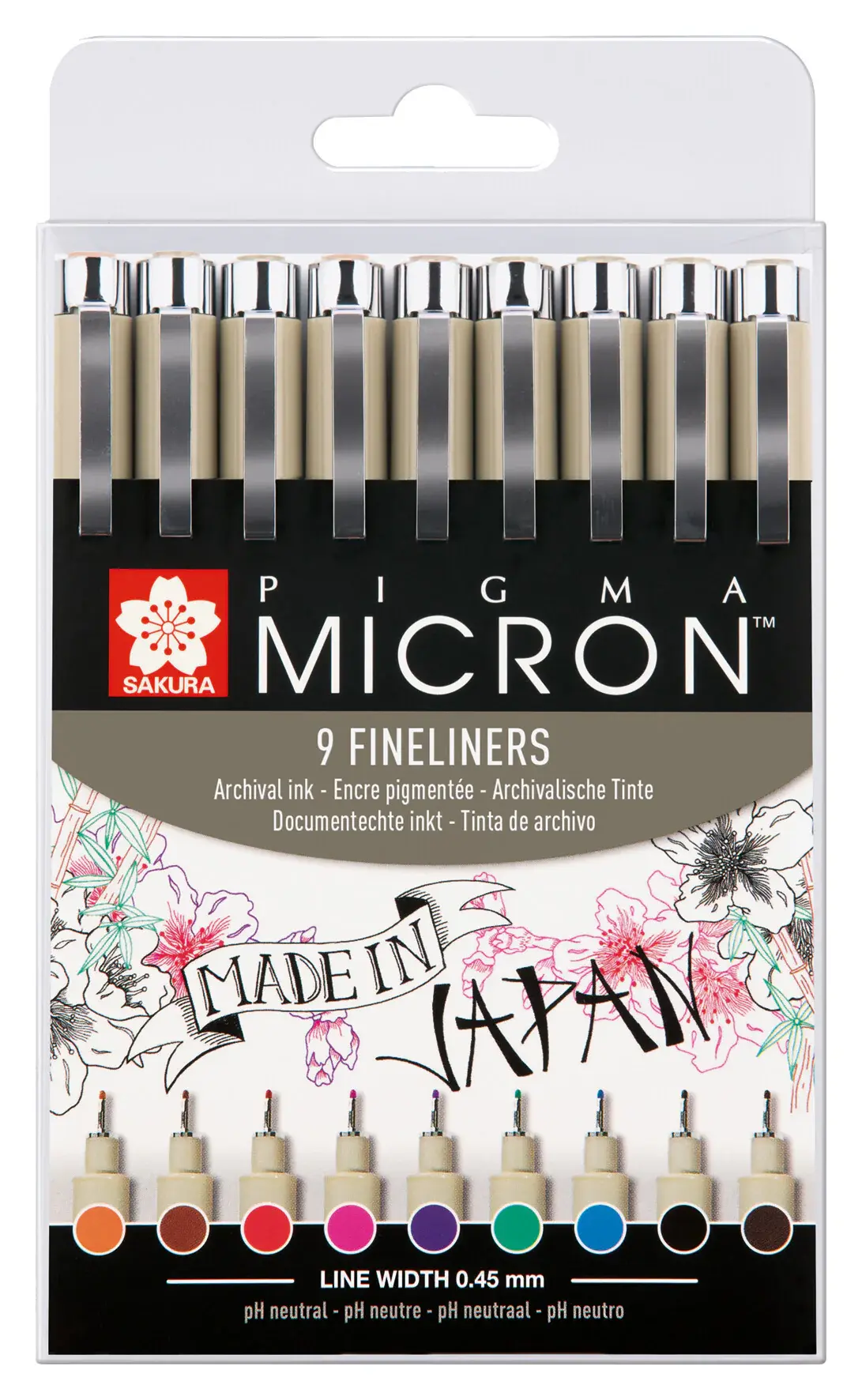 Sakura Pigma Micron 05 İnce Uçlu Kalem Seti 9 renk