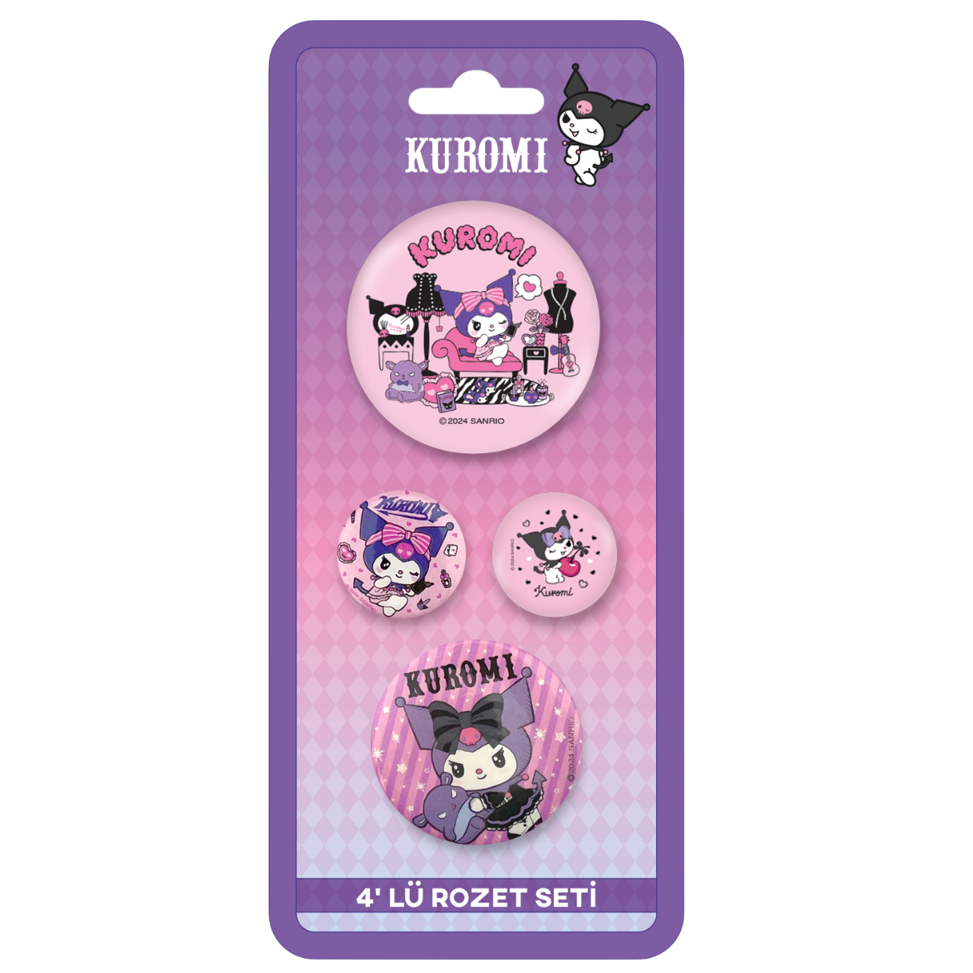 Hello Kıtty 4'lü Rozet Karışık Boy 30630