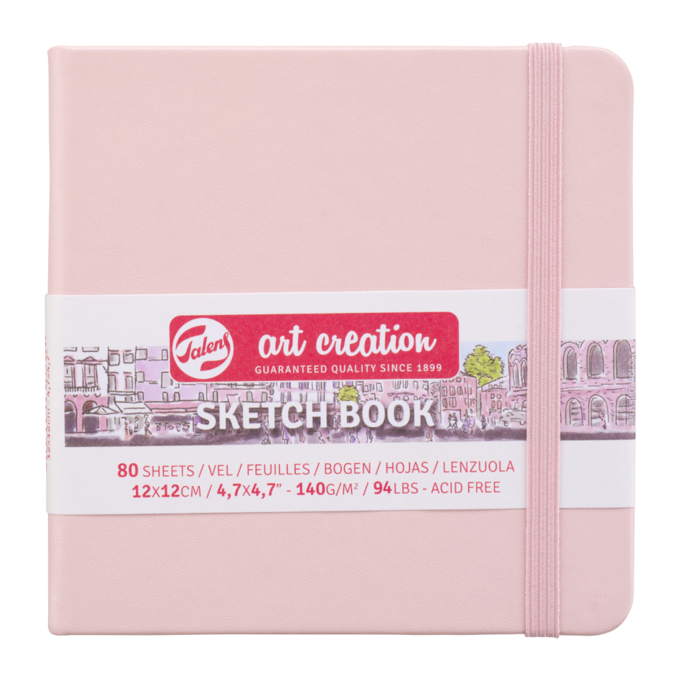 Talens Sanat Eseri Çizim Defteri, Pastel Pembe 12x12cm 140gr 80Yp
