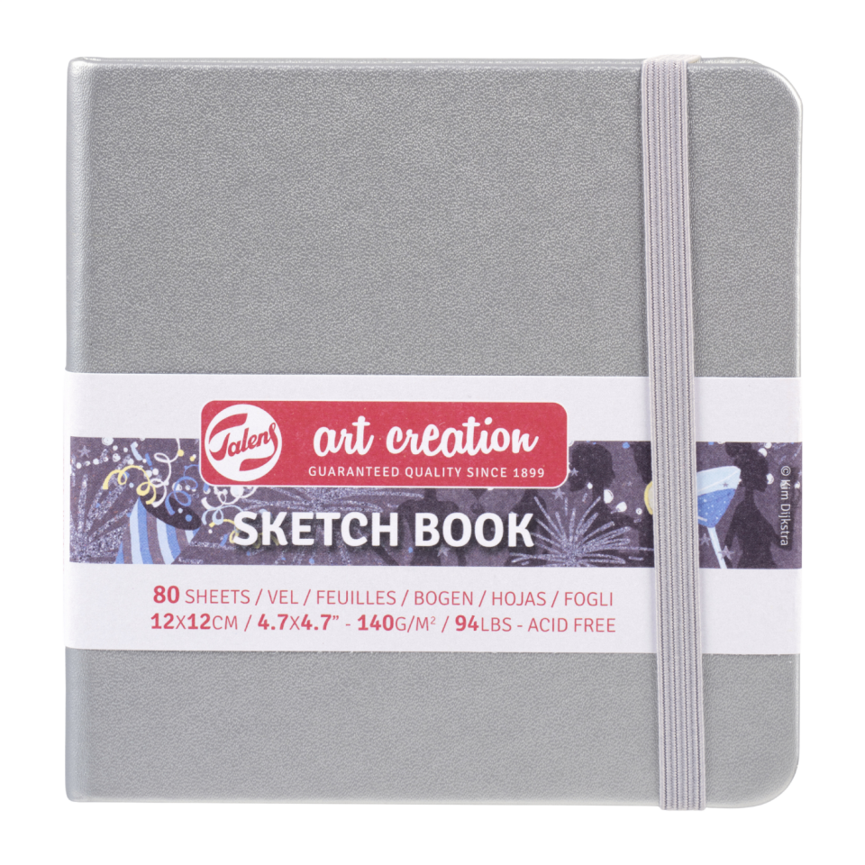 Talens Sanat Eseri Çizim Defteri Parlak Gümüş 12x12cm 140gr 80Yp